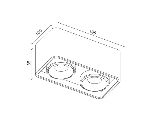 Накладной поворотный светодиодный светильник Ledron TUBING 2 Black