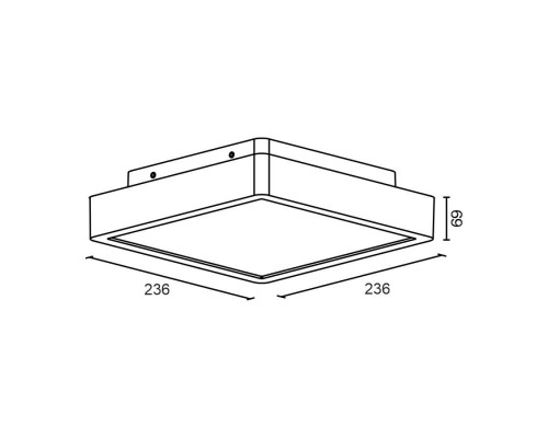Накладной светодиодный светильник Ledron PATIO SQ