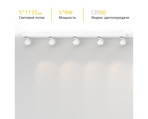 Накладной поворотный светодиодный светильник Ledron SAGITONY E5 S75 White Dim 4000K