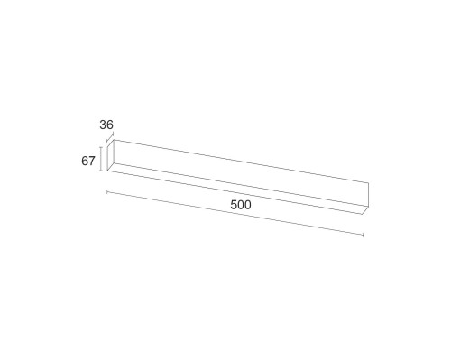 Накладной светодиодный светильник Ledron LINE GULAR 500 Black 3000K