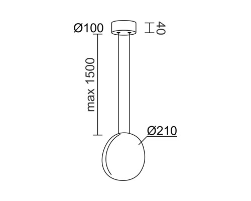 Подвесной светодиодный светильник Ledron 9203P/1B Black