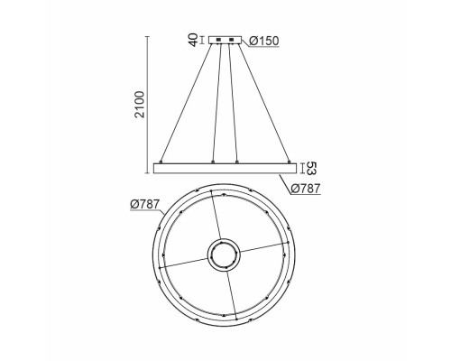 Подвесной светодиодный светильник из алебастра SHARM D80