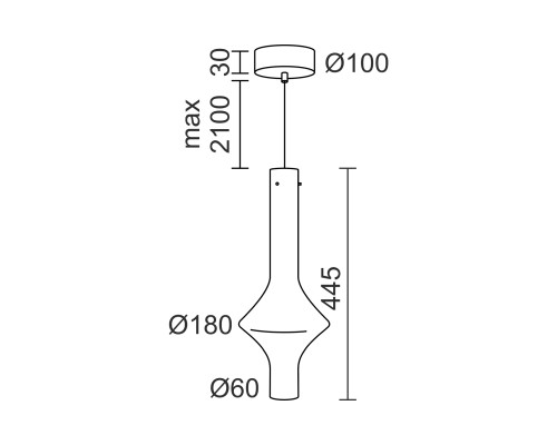 Подвесной светильник Ledron 10705P smoky glass