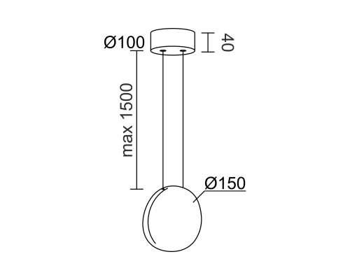 Подвесной светодиодный светильник Ledron 9203P/1B White