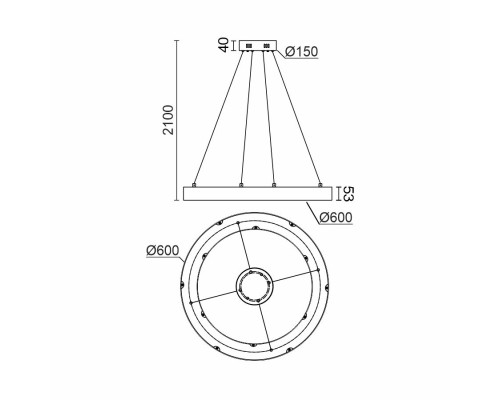 Подвесной светодиодный светильник из алебастра SHARM D60