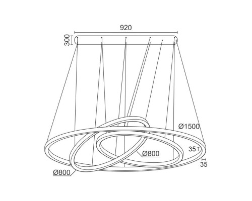 Подвесной светильник RING ORBITOS Black 4000K