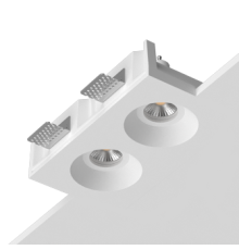 Встраиваемый гипсовый светильник под сменную лампу LUMI SQ2 125x228 D80