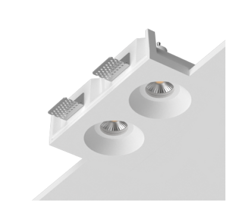 Встраиваемый гипсовый светильник под сменную лампу LUMI SQ2 125x228 D80