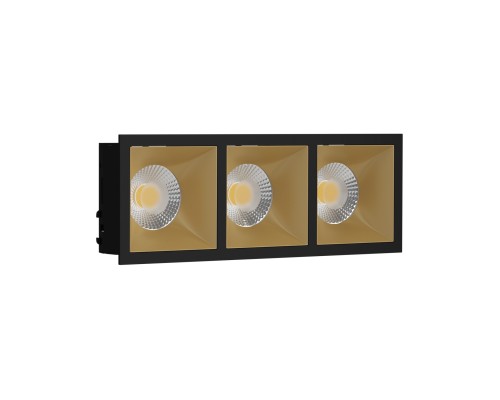 Встраиваемый светильник под сменную лампу Ledron RISE KIT3 Black-Gold