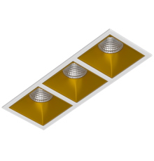 Встраиваемый светодиодный светильник Ledron RISE KIT 3 LED 3000K White-Gold