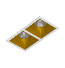 Встраиваемый светодиодный светильник Ledron RISE KIT 2 LED 3000K White-Gold