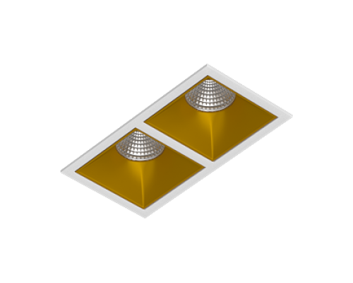Встраиваемый светодиодный светильник Ledron RISE KIT 2 LED 3000K White-Gold