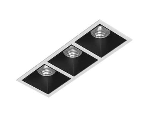 Встраиваемый светодиодный светильник Ledron RISE KIT 3 LED 3000K White-Black