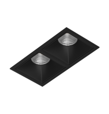 Встраиваемый светодиодный светильник Ledron RISE KIT 2 LED 3000K Black