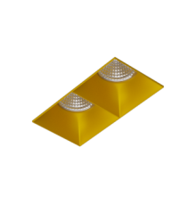 Встраиваемый светодиодный светильник Ledron RISE SQ H KIT2 LED 3K Gold