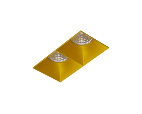 Встраиваемый светодиодный светильник Ledron RISE SQ H KIT2 LED 3K Gold