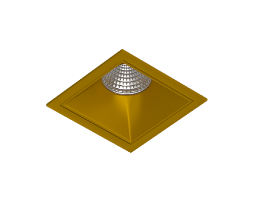 Встраиваемый светодиодный светильник Ledron RISE KIT 1 LED 3000K Gold