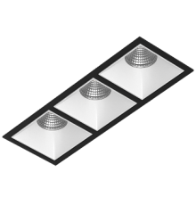 Встраиваемый светодиодный светильник Ledron RISE KIT 3 LED 3000K Black-White