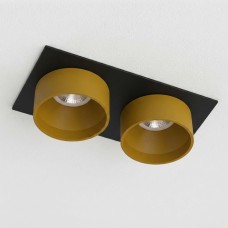 Встраиваемый светильник под сменную лампу Ledron KEA SQ2 Black-Gold