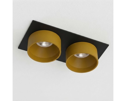Встраиваемый светильник под сменную лампу Ledron KEA SQ2 Black-Gold