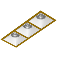 Встраиваемый светодиодный светильник Ledron RISE KIT 3 LED 3000K Gold-White