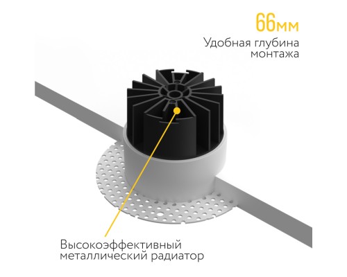 Встраиваемый светодиодный светильник (под шпаклевку) Strong mini White no dim 4000K