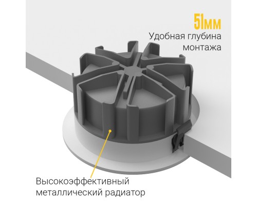 Встраиваемый светодиодный светильник Ledron DL73026-3.5/7W