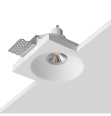 Встраиваемый гипсовый светильник под сменную лампу LUMI SQ1 112x112 D80