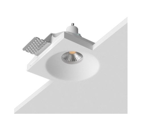 Встраиваемый гипсовый светильник под сменную лампу LUMI SQ1 112x112 D80