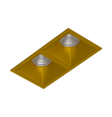 Встраиваемый светодиодный светильник Ledron RISE KIT 2 LED 3000K Gold