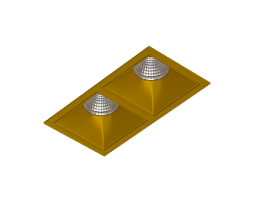 Встраиваемый светодиодный светильник Ledron RISE KIT 2 LED 4000K Gold