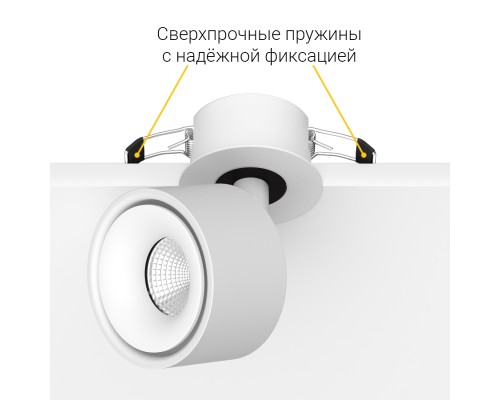 Встраиваемый поворотный светодиодный светильник Ledron SAGITONY R BASIC S75 White