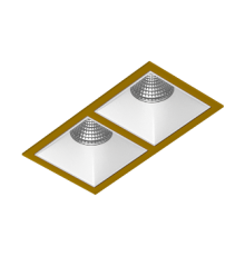 Встраиваемый светодиодный светильник Ledron RISE KIT 2 LED 3000K Gold-White