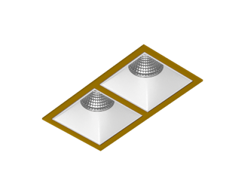 Встраиваемый светодиодный светильник Ledron RISE KIT 2 LED 4000K Gold-White