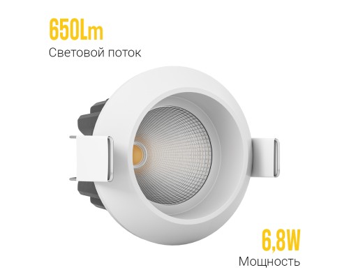 Встраиваемый светодиодный светильник Ledron GIZA MINI White