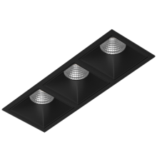 Встраиваемый светодиодный светильник Ledron RISE KIT 3 LED 3000K Black