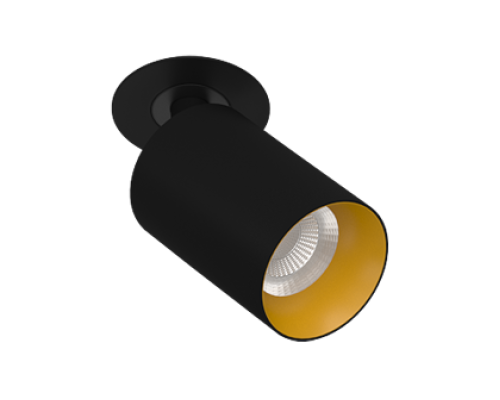 Встраиваемый поворотный светодиодный светильник Ledron SAGITONY R BASIC S60 Black-Gold