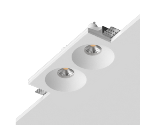 Встраиваемый гипсовый светильник под сменную лампу LUMI SQ2 116x225 D90