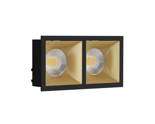 Встраиваемый светильник под сменную лампу Ledron RISE KIT2 Black-Gold