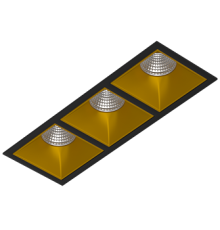 Встраиваемый светодиодный светильник Ledron RISE KIT 3 LED 3000K Black-Gold