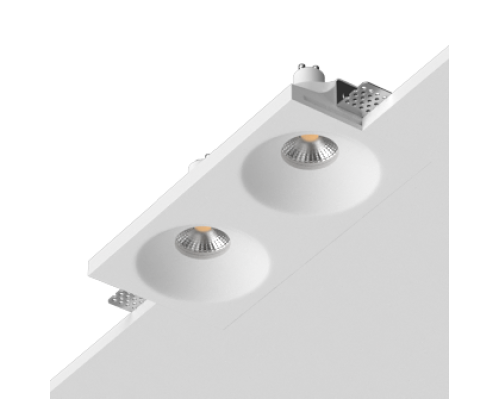 Встраиваемый гипсовый светильник под сменную лампу LUMI SQ2 111x235 D85
