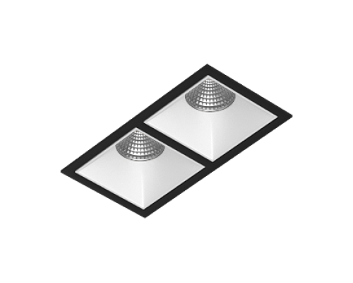 Встраиваемый светодиодный светильник Ledron RISE KIT 2 LED 4000K Black-White