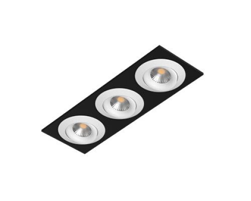 Встраиваемый поворотный светильник под сменную лампу Ledron AO1501005 SQ3 Black-White