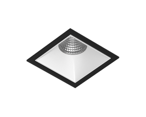 Встраиваемый светодиодный светильник Ledron RISE KIT 1 LED 4000K Black-White