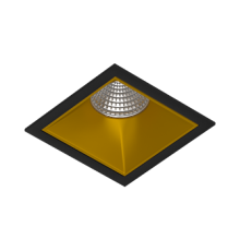 Встраиваемый светодиодный светильник Ledron RISE KIT 1 LED 3000K Black-Gold