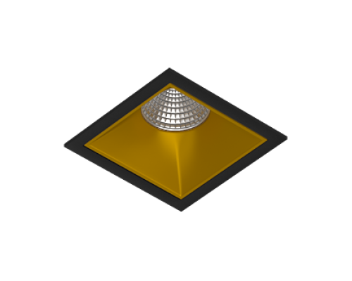 Встраиваемый светодиодный светильник Ledron RISE KIT 1 LED 3000K Black-Gold