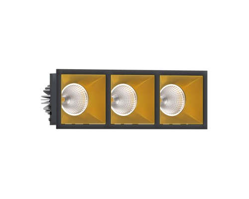 Встраиваемый светодиодный светильник Ledron RISE KIT 3 LED 3000K Black-Gold