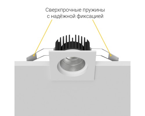 Встраиваемый светодиодный светильник Ledron BRUTAL SQ TRIAC White