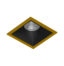 Встраиваемый светодиодный светильник Ledron RISE KIT 1 LED 3000K Gold-Black