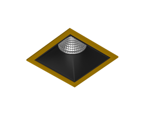 Встраиваемый светодиодный светильник Ledron RISE KIT 1 LED 3000K Gold-Black